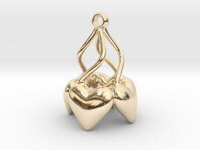 Round Dance Of Hearts 3 in 14K Yellow Gold