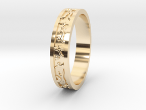Ring of the Sun Princess in 14k Gold Plated Brass: 6.5 / 52.75