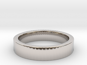 Basic Ring US11 in Rhodium Plated Brass