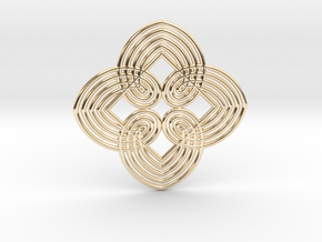 0557 Motion Of Points Around Circle (5cm) #034 in 14K Yellow Gold