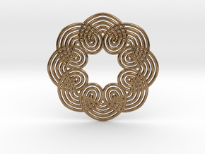 0560 Motion Of Points Around Circle (5cm) #037 in Natural Brass