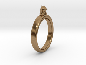 0.736 inch/18.69 mm Cat Ring in Natural Brass