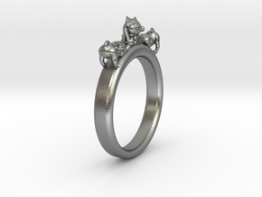 Cat Ring Model B Ø0.736 inch/Ø18.69 mm in Natural Silver