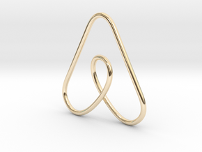 Airbnb Keychain in 14K Yellow Gold