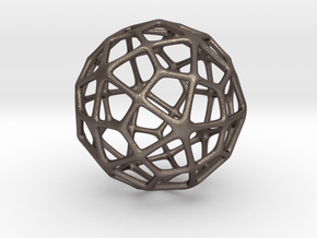 Deltoidal Hexecontahedron in Polished Bronzed Silver Steel