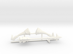 Bow and arrow Toon version in White Processed Versatile Plastic