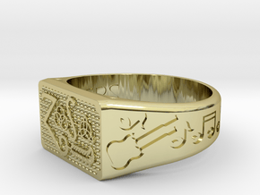 Size 10 FOUR SYMBOLS  in 18k Gold Plated Brass