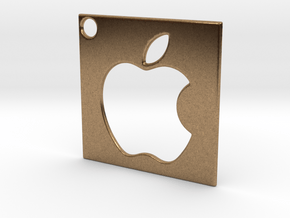 Apple - Logo Pendant in Natural Brass
