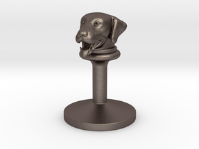 doggy wax seals stamp (20mm) in Polished Bronzed Silver Steel