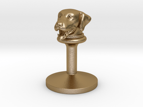 doggy wax seals stamp (20mm) in Polished Gold Steel
