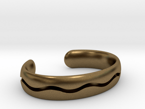 Bracelet03-wave in Natural Bronze
