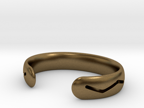 Bracelet02-zigzag in Natural Bronze