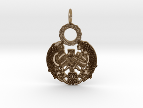 Celtic Pendant in Polished Gold Steel