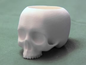 Skull Pot V1 - H48MM in White Natural Versatile Plastic