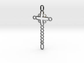 Sacrifice Pendant - Front - Small in Fine Detail Polished Silver