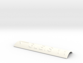 GLEIS 11 mit Pfeil nach links in White Processed Versatile Plastic