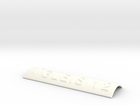 GLEIS 12 mit Pfeil nach oben in White Processed Versatile Plastic