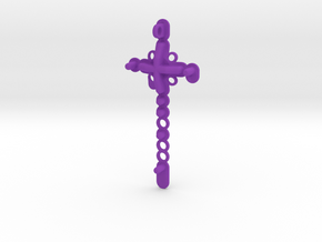 Sacrifice Pendant - Back - Small in Purple Processed Versatile Plastic