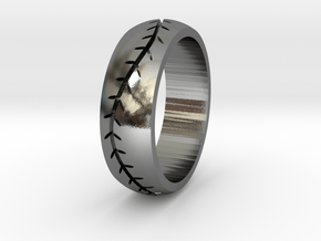 Baseball Band 7mm Sz 10.5 in Polished Silver