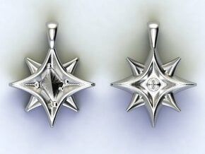 Southern cross Stars in Polished Nickel Steel