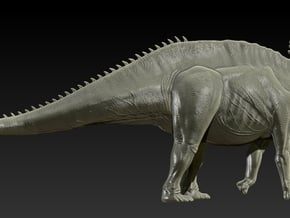 1/40 Amargasaurus - Walking 2 in White Natural Versatile Plastic