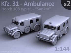 Ambulance Kfz 31 Horch - (2 pack) in Tan Fine Detail Plastic