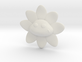 Flower Smile in White Natural Versatile Plastic