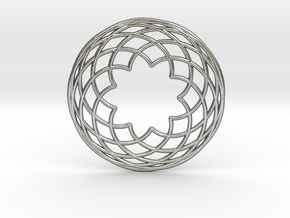 0567 Double Rotation Of Point (5 cm) #002 in Natural Silver