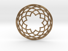 0567 Double Rotation Of Point (5 cm) #002 in Natural Brass