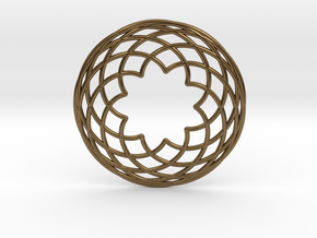 0567 Double Rotation Of Point (5 cm) #002 in Natural Bronze