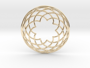 0567 Double Rotation Of Point (5 cm) #002 in 14K Yellow Gold
