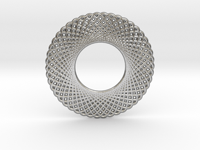 0568 Double Rotation Of Point (5 cm) #003 in Natural Silver