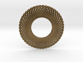 0568 Double Rotation Of Point (5 cm) #003 in Natural Bronze