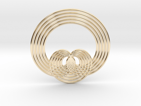 0569 Triple Rotation Of Points (5 cm) #001 in 14K Yellow Gold