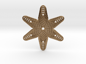 0572 Triple Rotation Of Points (5 cm) #004 in Natural Brass