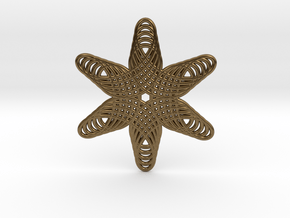 0572 Triple Rotation Of Points (5 cm) #004 in Natural Bronze