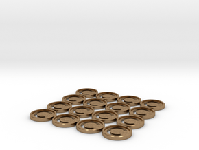 7mm Coins (Type1), x16 in Natural Brass