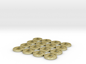 7mm Coins (Type2), x16 in 18k Gold