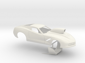 1/25 2014 Pro Mod Corvette in White Natural Versatile Plastic