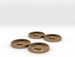 7mm Coins (Type1), x4 in Natural Brass