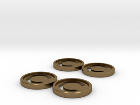 7mm Coins (Type1), x4 in Natural Bronze