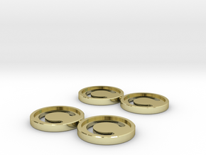 7mm Coins (Type1), x4 in 18k Gold