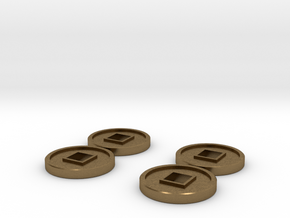 7mm Coins (Type2), x4 in Natural Bronze