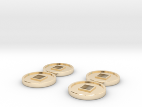 7mm Coins (Type2), x4 in 14K Yellow Gold