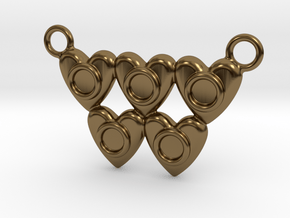 Olympic Hearts - Rio 2016 in Polished Bronze