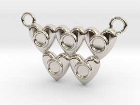 Olympic Hearts - Rio 2016 in Rhodium Plated Brass