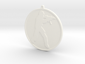 Counter Strike Source Necklace / Keychain in White Processed Versatile Plastic