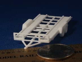 HO Scale Car Trailer in White Natural Versatile Plastic