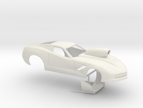 1/18 2014 Pro Mod Corvette in White Natural Versatile Plastic