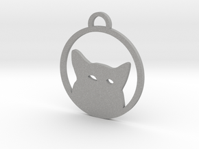 Henry the puppy, keychain wolf silhouette in Aluminum